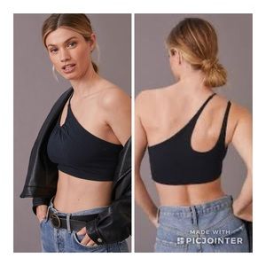 Anthropologie Cut-Out Crop Top